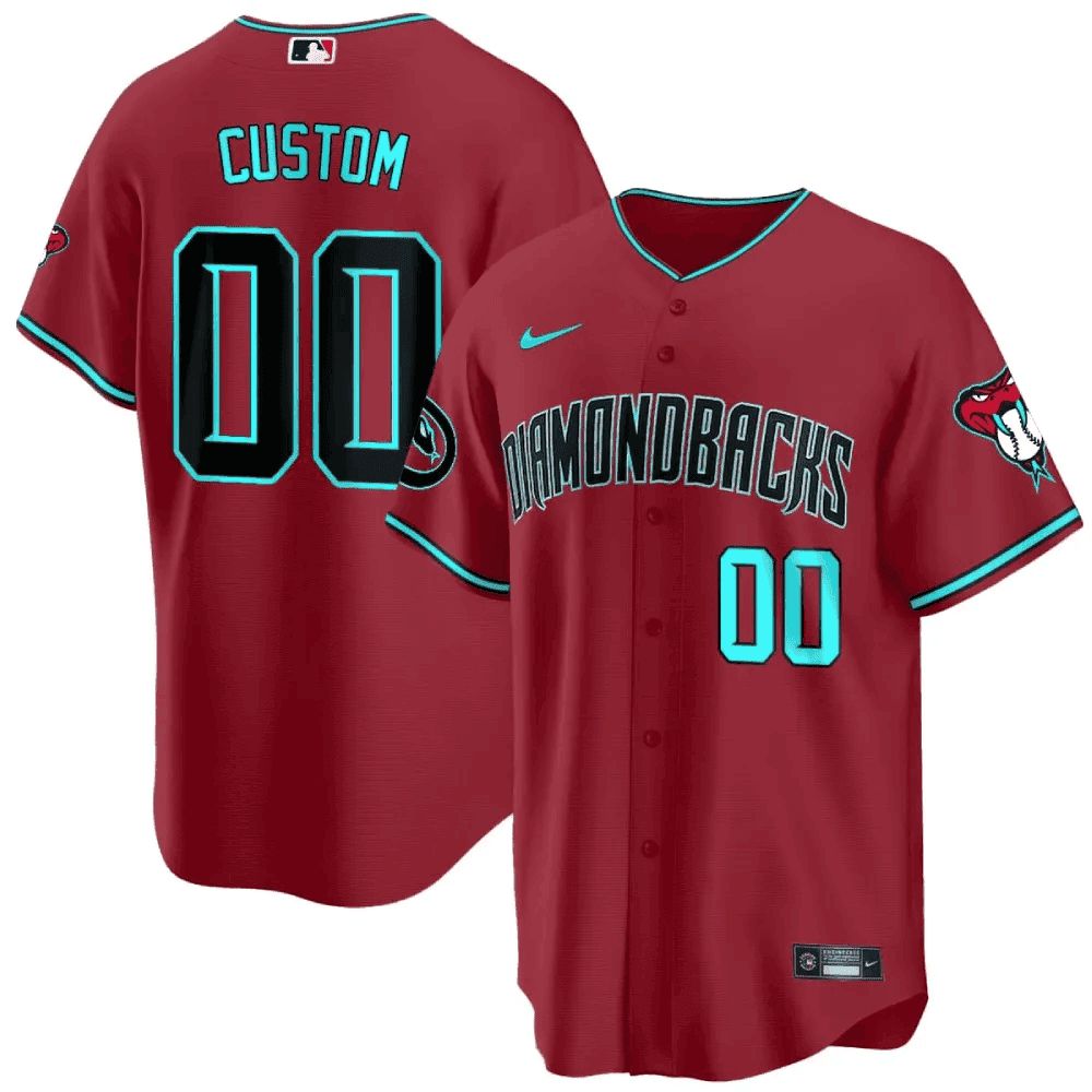 Men Arizona Diamondback Red Nike 2024 Cool Base Custom MLB Jersey